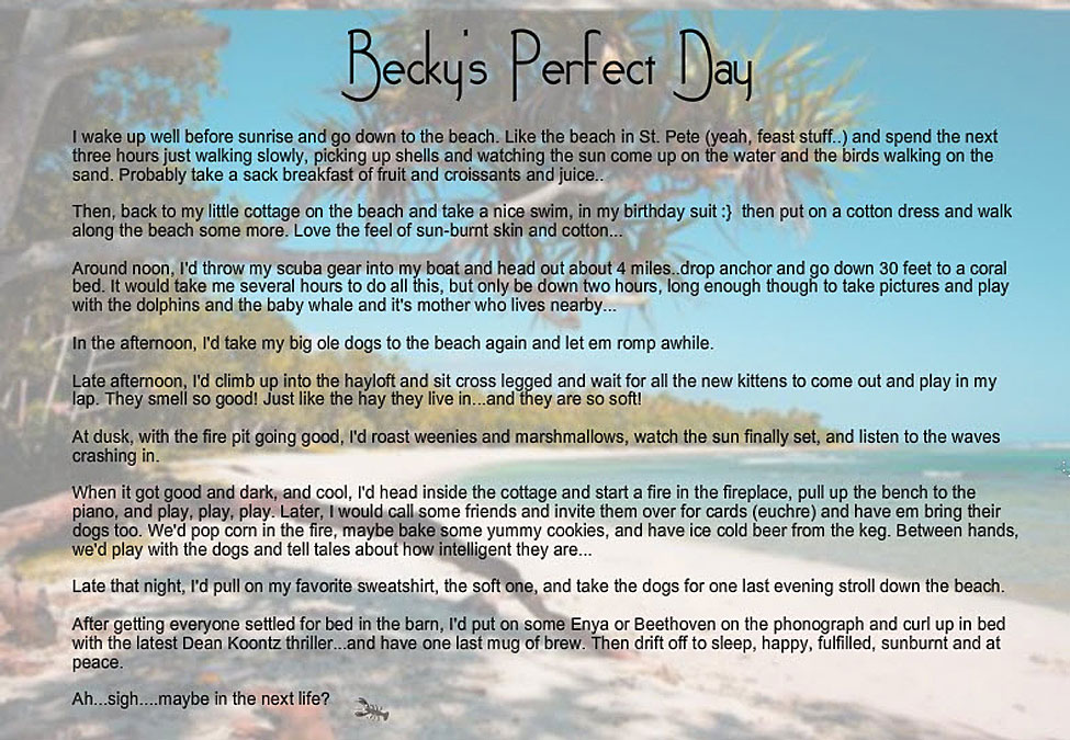 Becky's Perfect Day